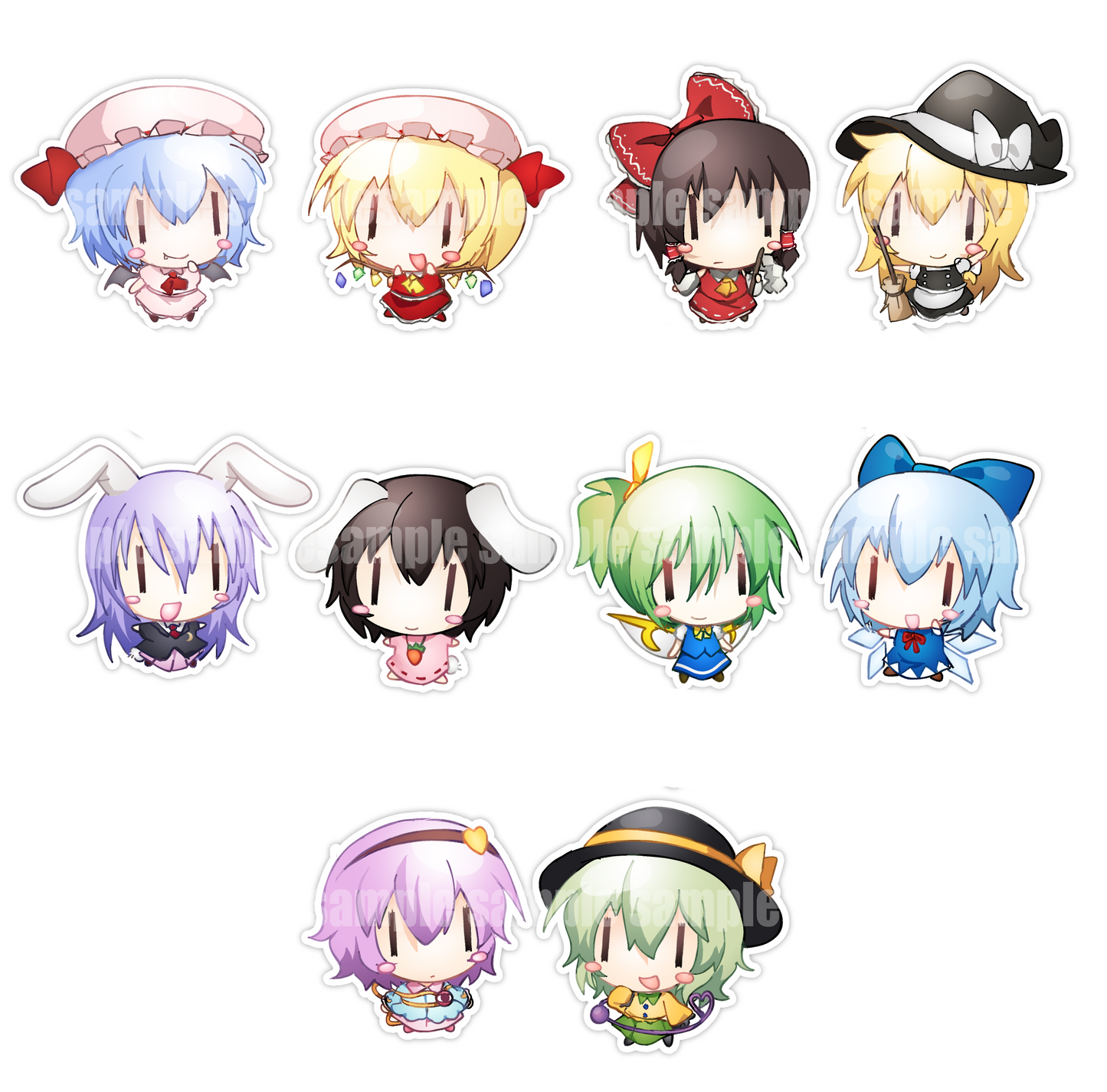 Touhou Chibi Sticker Bundle